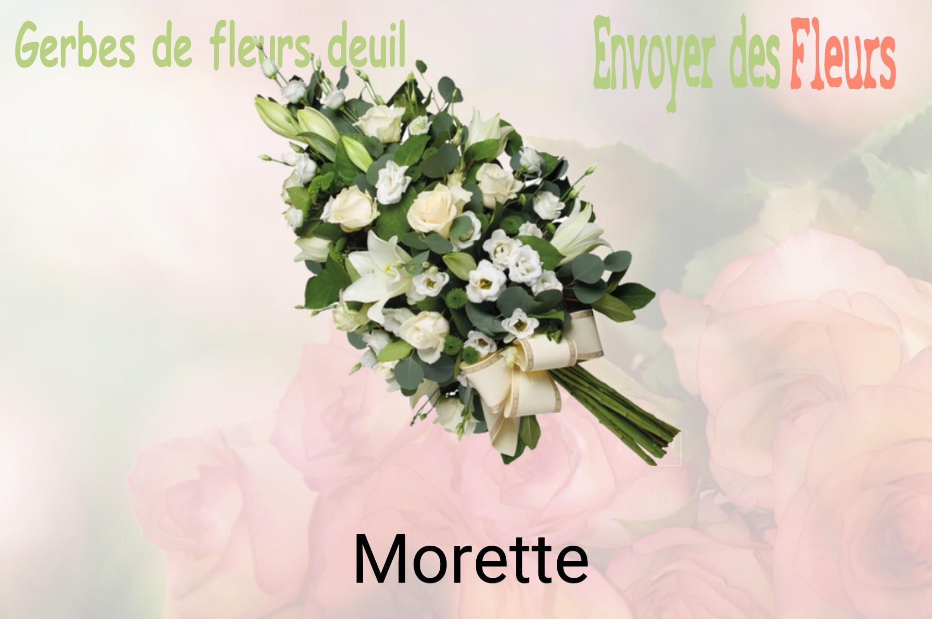 Gerbe de fleurs de deuil livrée à Morette